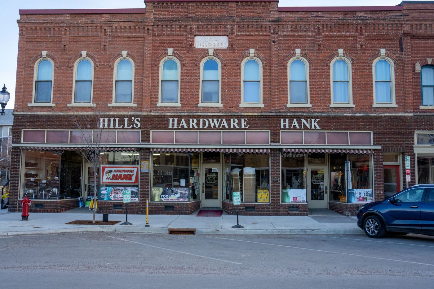 Historic brick hardware storefront