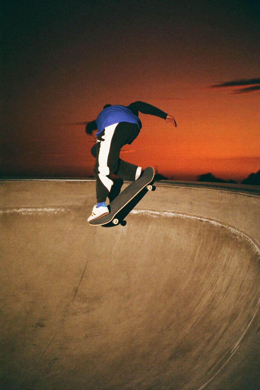Skater silhouette against the sky