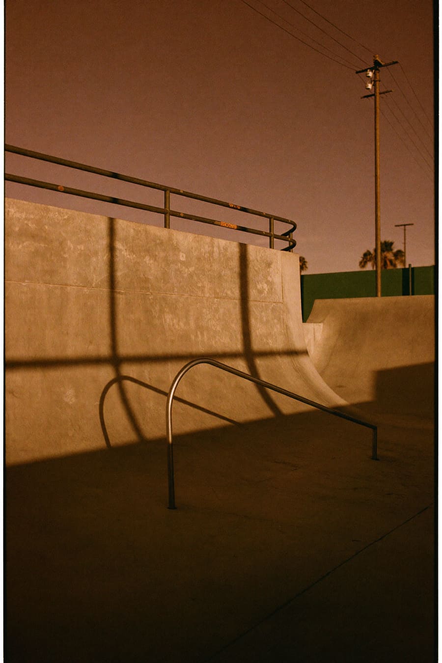Skatepark at golden hour