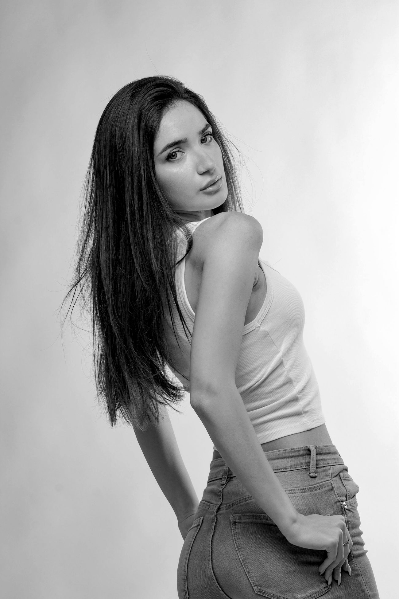 Studio portrait in soft light