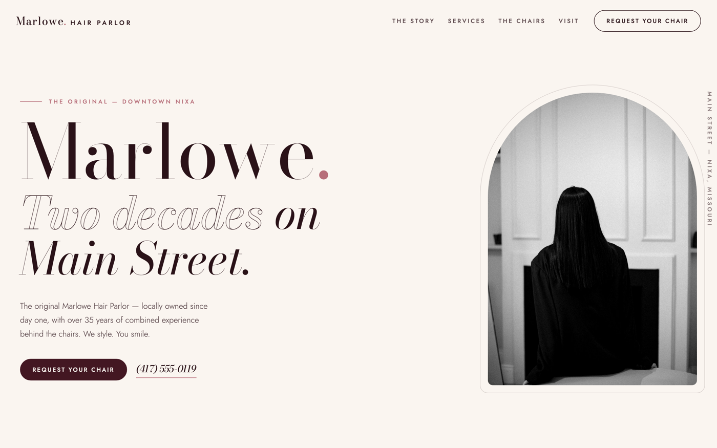 Salon website concept